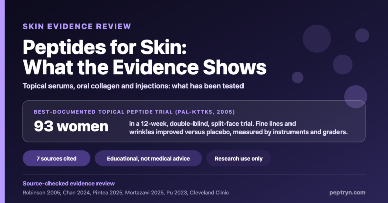 Peptides for skin: a 12-week double-blind split-face trial of 93 women found a palmitoyl pentapeptide cream improved fine lines and wrinkles versus placebo