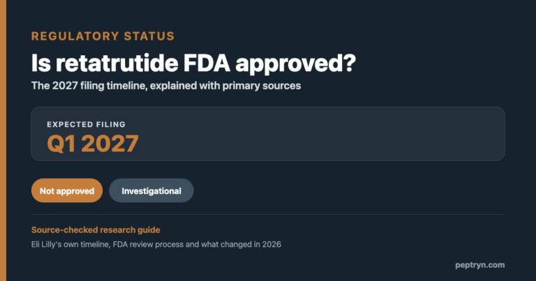 Retatrutide FDA approval status timeline, expected filing Q1 2027