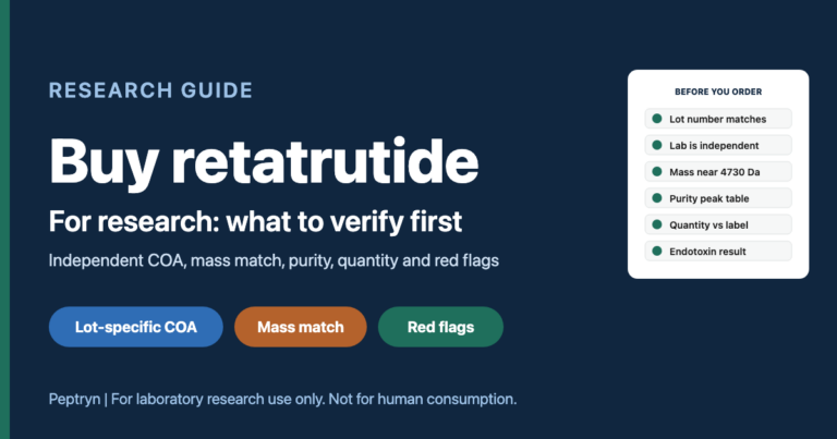 Buying retatrutide for research: what to verify before you order